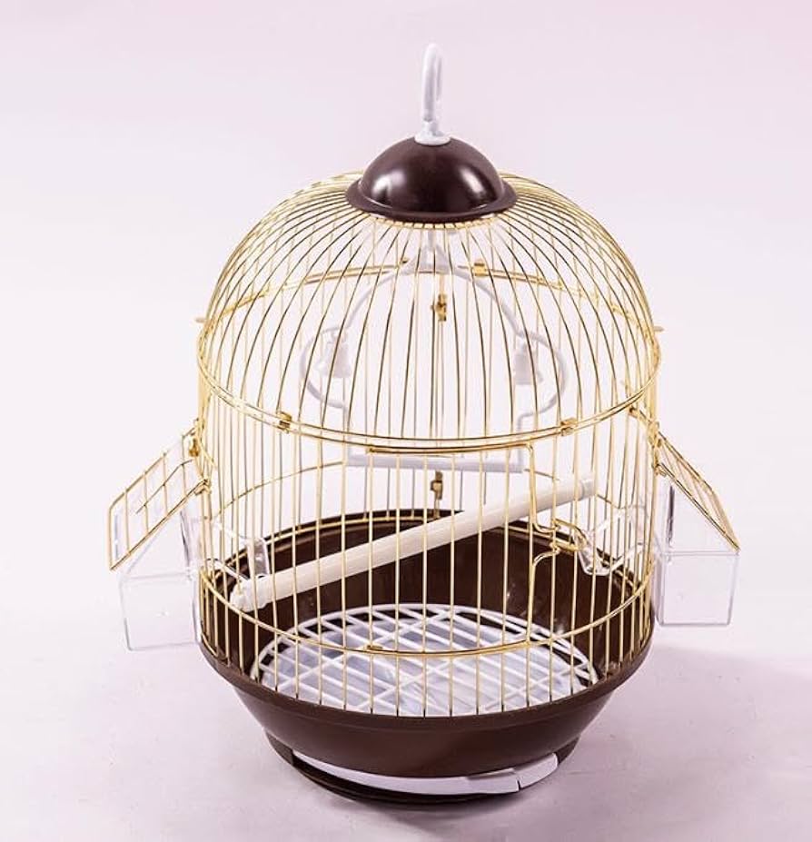 Amazon | オカメインコ ケージ 丸型 鳥小屋 鸚哥 エサ入れ